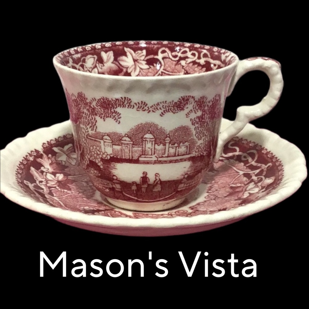 Vintage Mason’s Patent Iron Stone China Vista Cup and Saucer